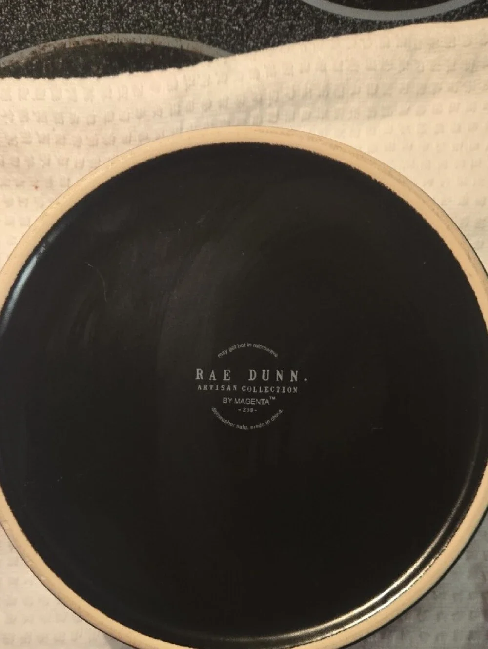 Rae Dunn Halloween Orange and Black Pet Dish